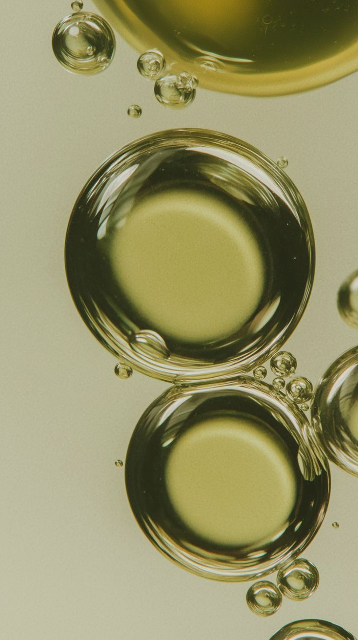 El aceite en primer plano